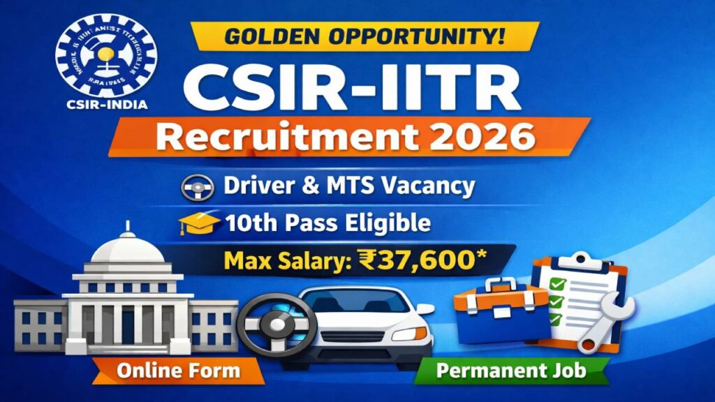 CSIR IITR Lucknow Recruitment 2026