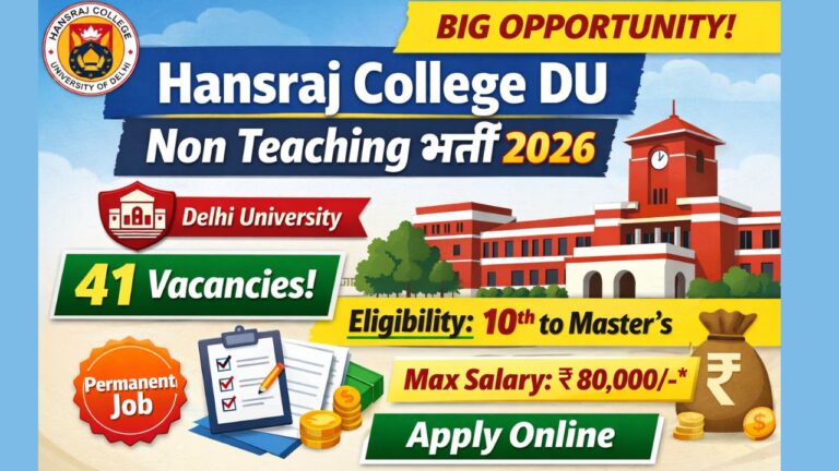 Hansraj College Recruitment 2026