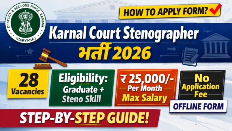 Karnal Court Stenographer Recruitment 2026