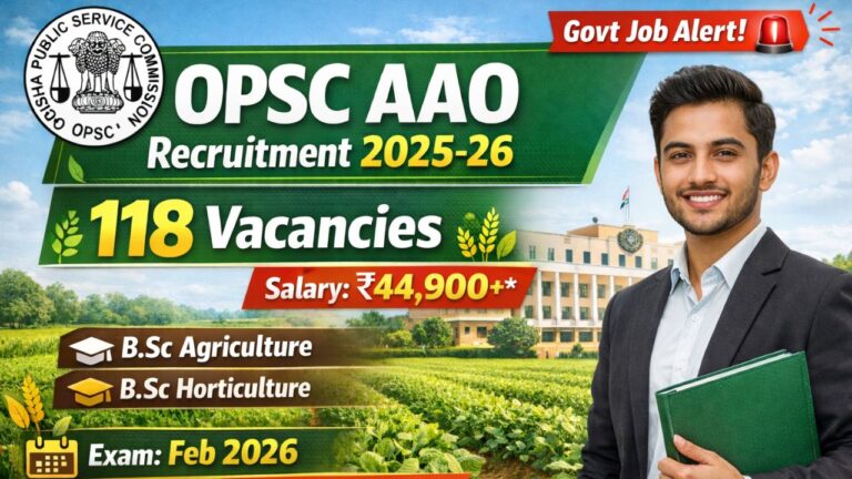OPSC Assistant Agriculture Officer Recruitment 2025-26