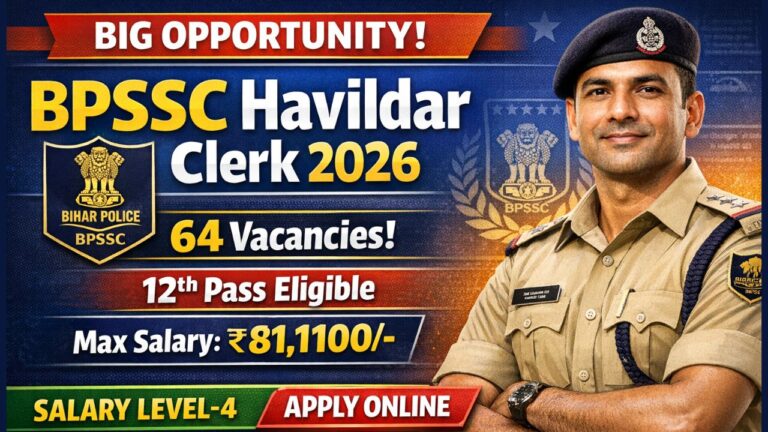 BPSSC Police Havildar Clerk Recruitment 2026
