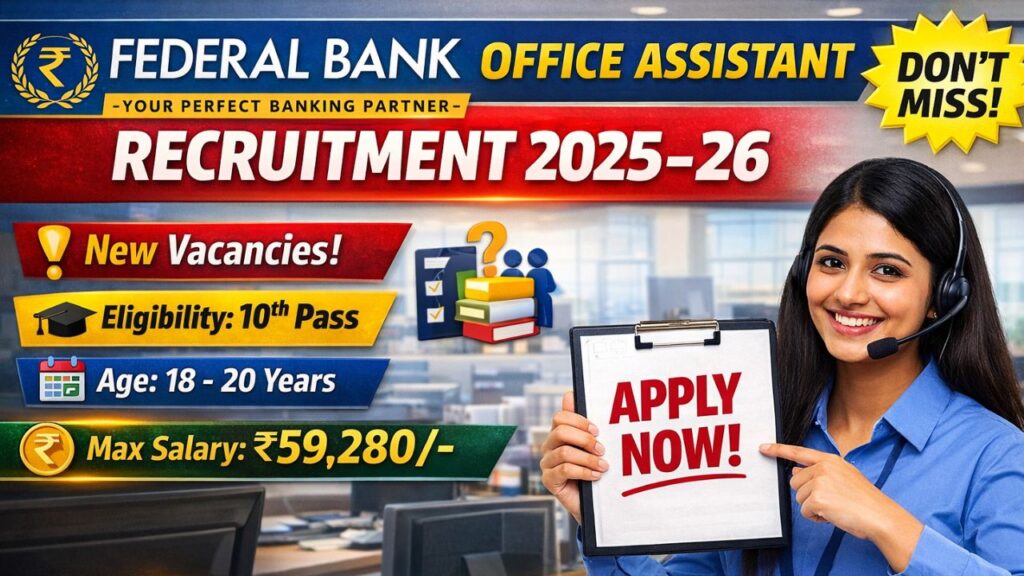 Federal Bank Office Assistant Recruitment 2026
