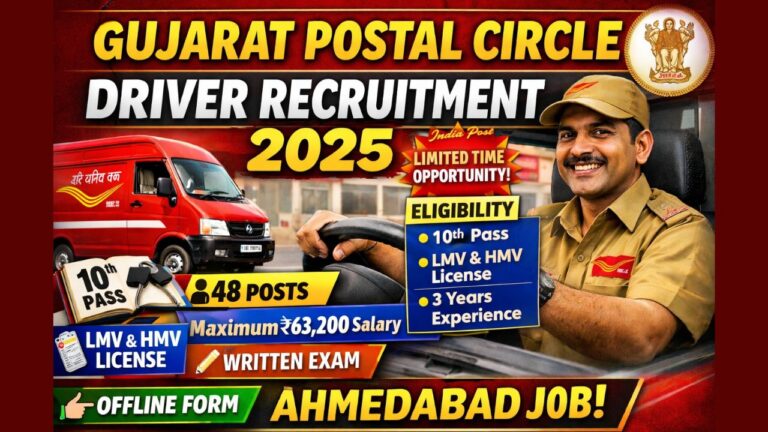 Gujarat Postal Circle Driver Recruitment 2025