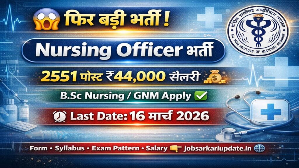 AIIMS NORCET Nursing Officer Recruitment 2026