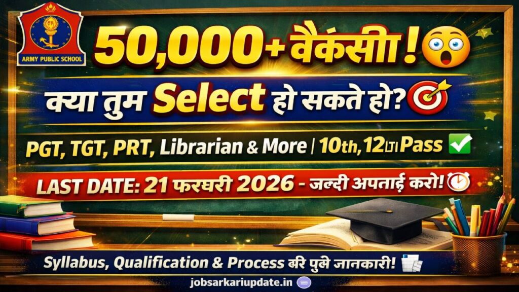 Army Public School Ambala Recruitment 2026