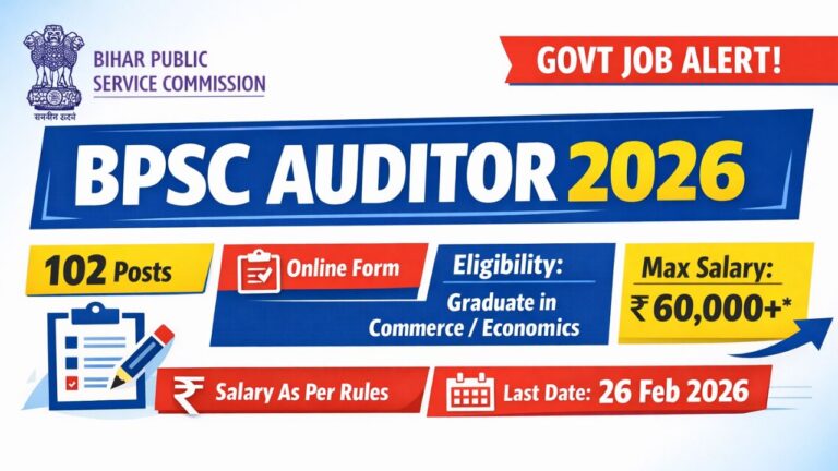 BPSC Auditor Recruitment 2026