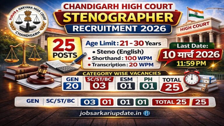 Chandigarh High Court Stenographer 2026