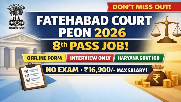Fatehabad Court Peon Recruitment 2026