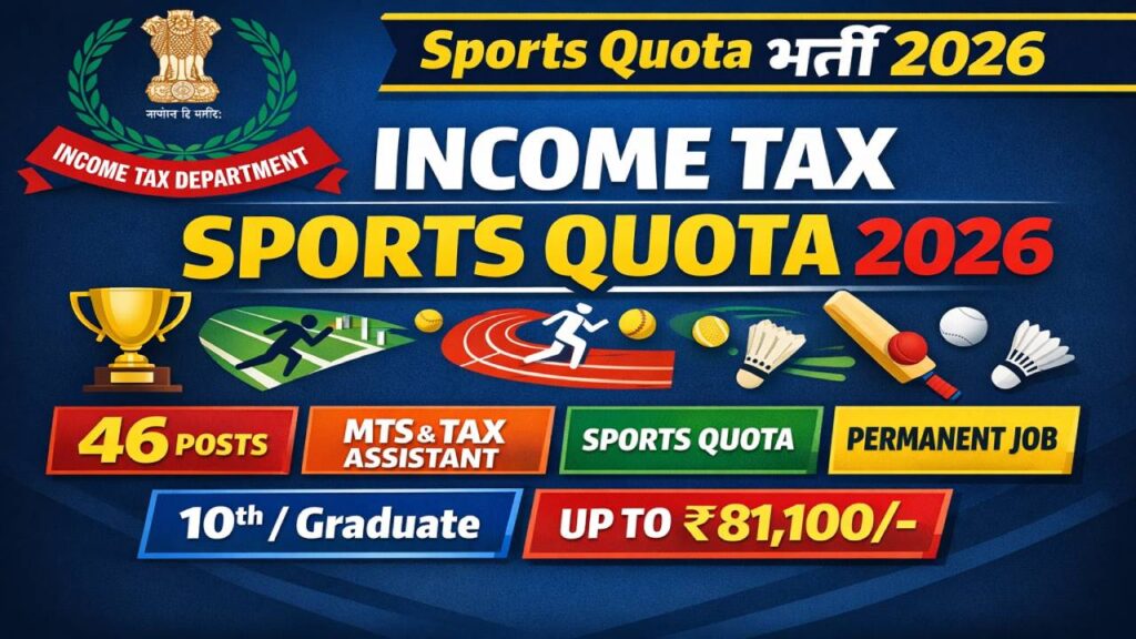 Gujarat Income Tax Sports Quota Recruitment 2026