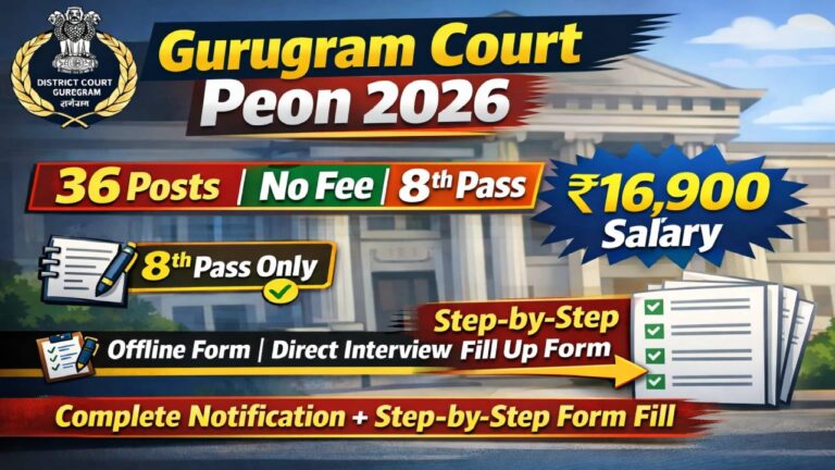 Gurugram Court Peon Recruitment 2026