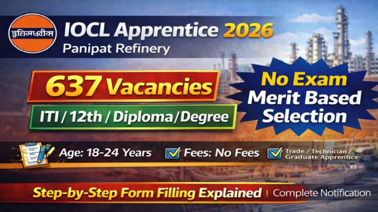 IOCL Panipat Apprentice Recruitment 2026
