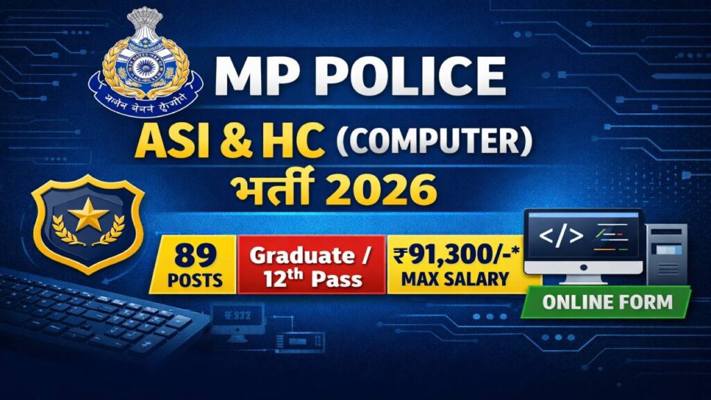 MP Police ASI Head Constable Computer Recruitment 2026