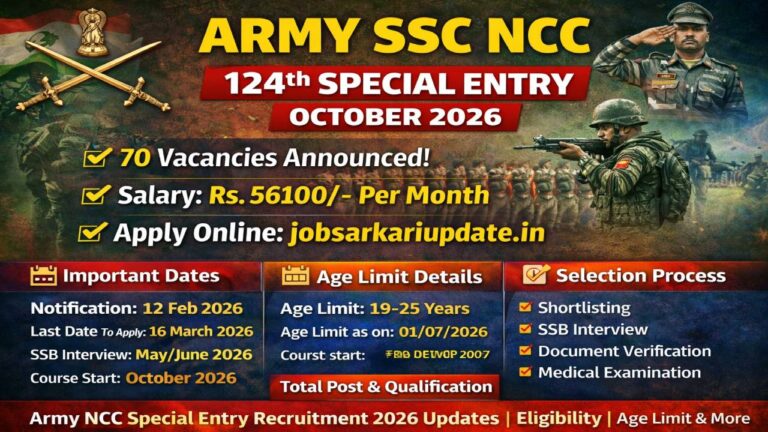 NCC Special Entry 124 Course 2026