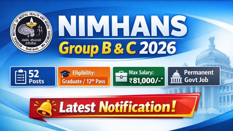 NIMHANS Recruitment 2026