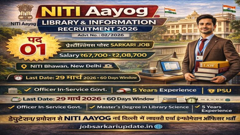 NITI Aayog Library and Information Officer Recruitment 2026