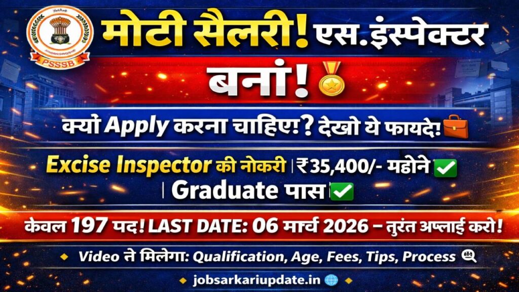 Punjab Excise Inspector Recruitment 2026