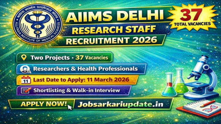 AIIMS Delhi Research Staff Recruitment 2026