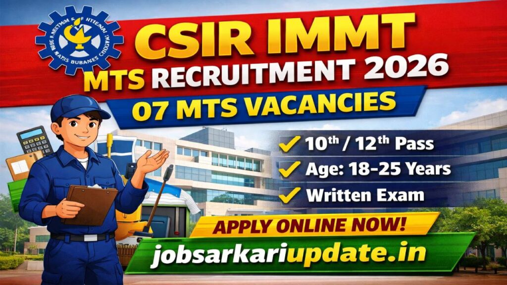 CSIR IMMT MTS Recruitment 2026