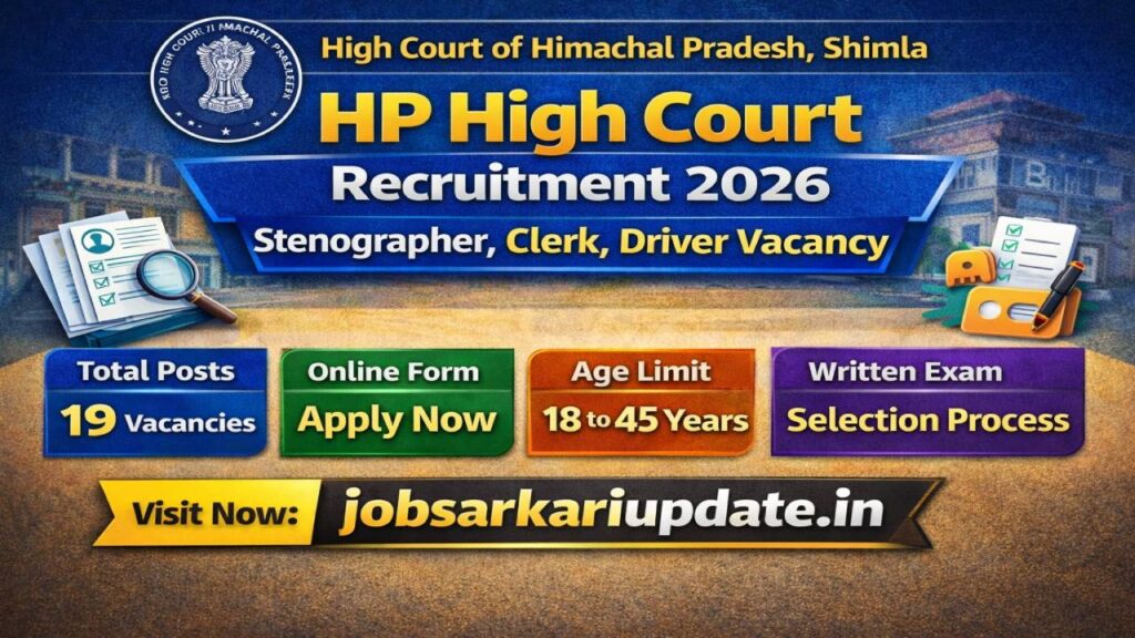 HP High Court Recruitment 2026
