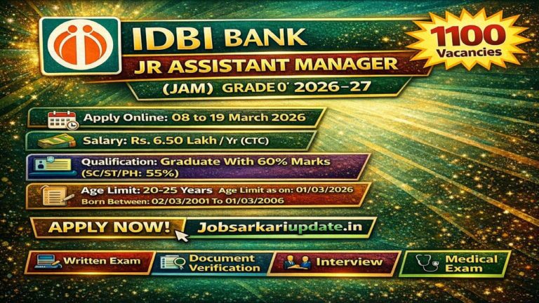 IDBI Bank Recruitment 2026