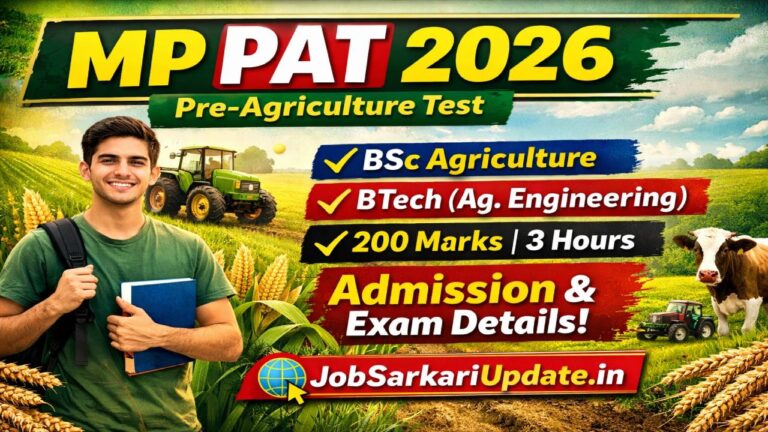 MP PAT 2026 Agriculture Entrance Exam