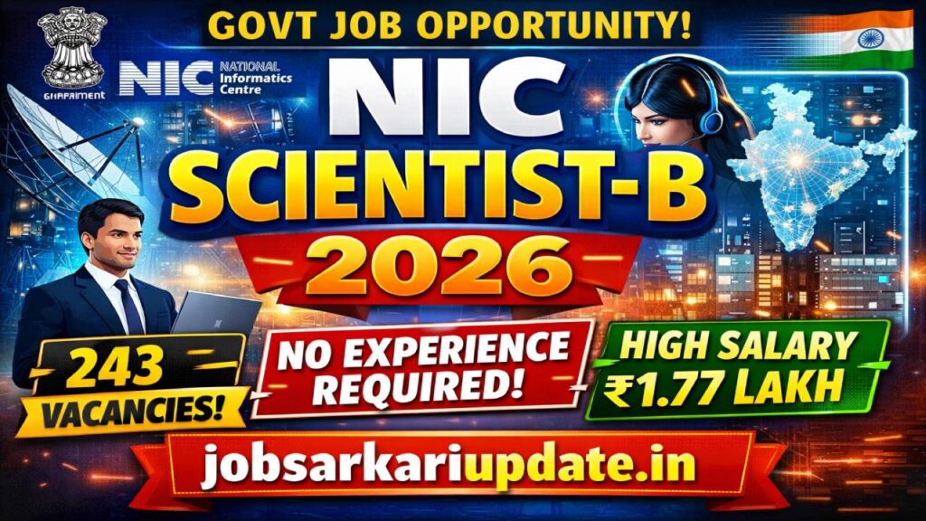 NIC Scientist B Recruitment 2026 Apply Online