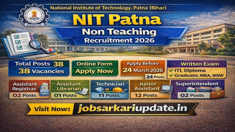 NIT Patna Non-Teaching Recruitment 2026
