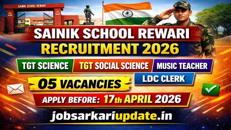 Sainik School Rewari TGT Recruitment 2026