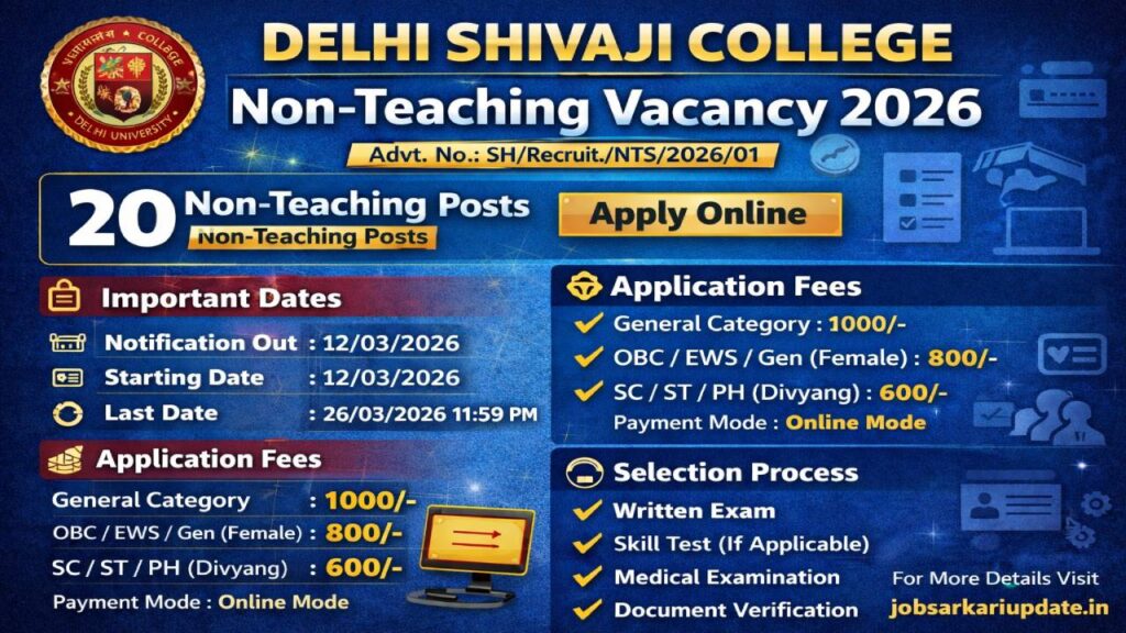Shivaji College Non-Teaching Recruitment 2026