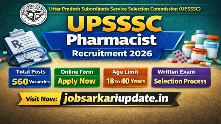 UPSSSC Pharmacist Recruitment 2026