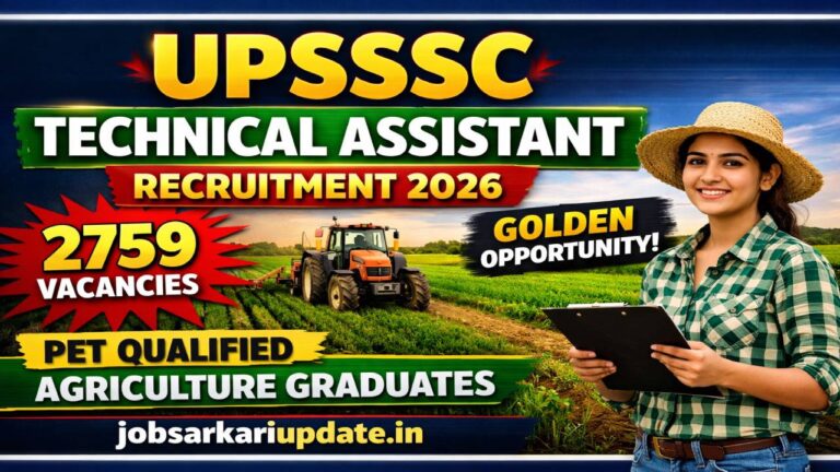 UPSSSC Technical Assistant Group-C Recruitment 2026