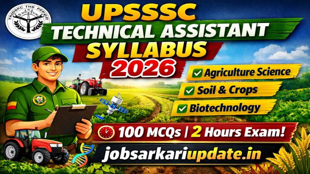 UPSSSC Technical Assistant Syllabus 2026
