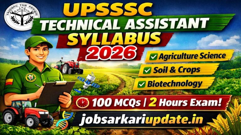 UPSSSC Technical Assistant Syllabus 2026