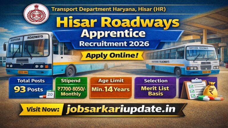 apply online Hisar Roadways Apprentice 2026