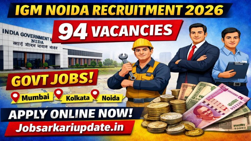 igm noida technician recruitment 2026 eligibility
