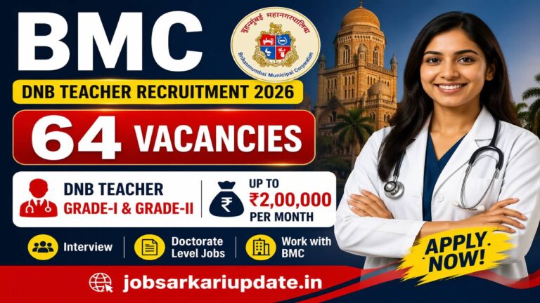 BMC DNB Teacher Grade I salary and experience requirement 2026