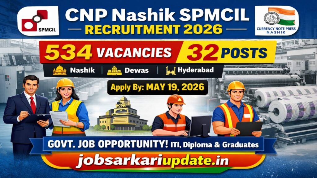 Currency Note Press Nashik recruitment 2026 apply online