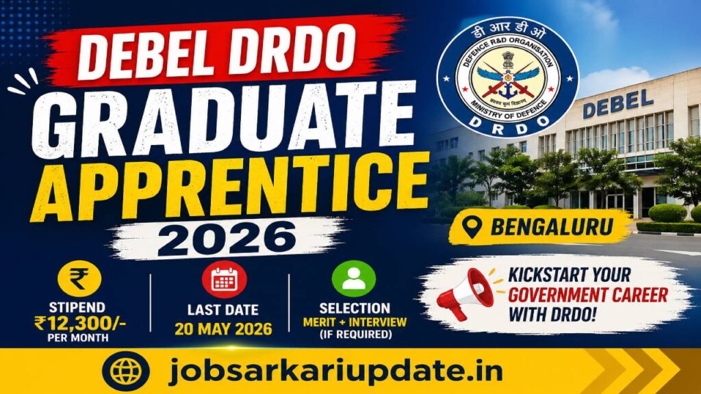 DEBEL DRDO graduate apprentice stipend 2026