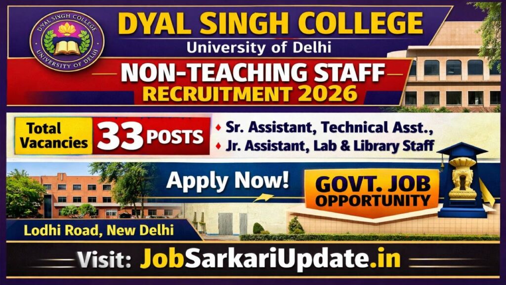 Dyal Singh College Non-Teaching Recruitment 2026