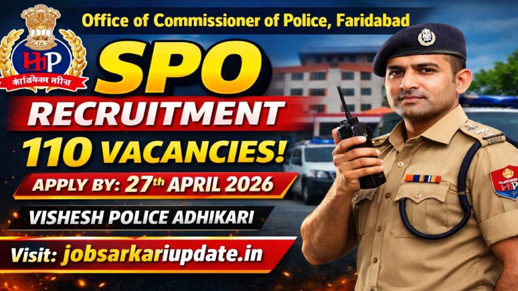 Faridabad Police SPO Recruitment 2026