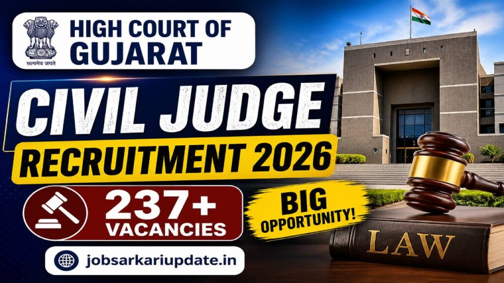 Gujarat High Court Civil Judge recruitment 2026 vacancy notification