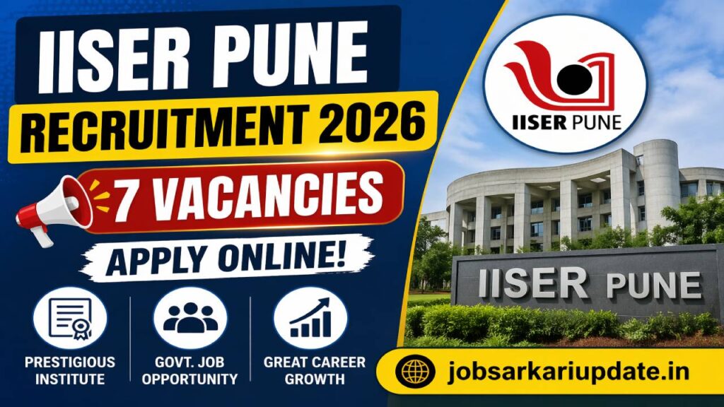 IISER Pune Assistant Registrar vacancy salary and eligibility 2026