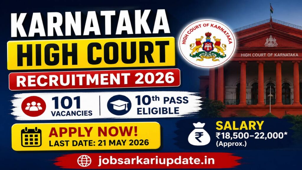 Karnataka High Court Group D recruitment 2026 vacancy category wise
