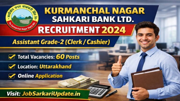 Kurmanchal Nagar Sahkari Bank clerk apply online 2026