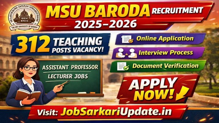 MSU Baroda temporary assistant professor HPP vacancy 2026