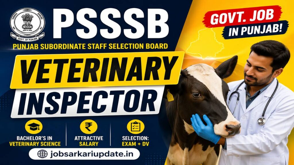Punjab PSSSB Veterinary Inspector recruitment 2026 notification status