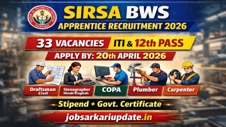 Sirsa BWS Apprentice Recruitment 2026