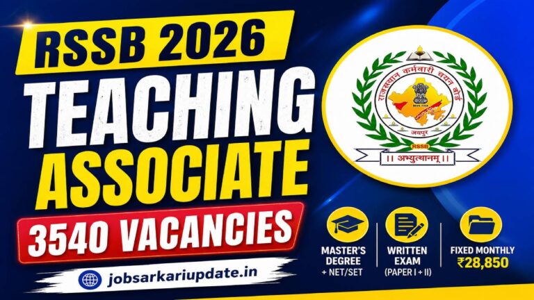 rssb teaching associate fixed salary 28850 per month 2026