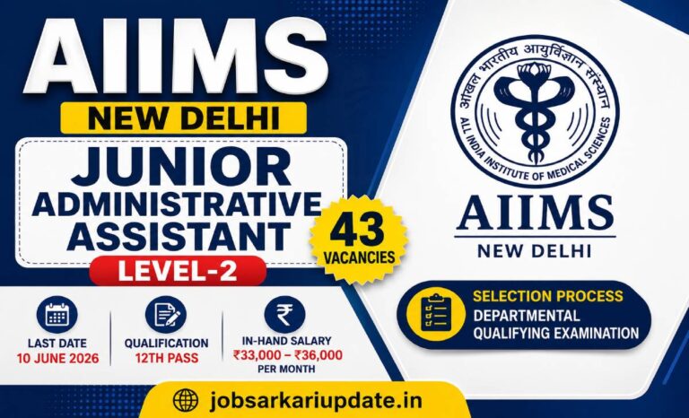 AIIMS Junior Administrative Assistant 2026 in-hand salary