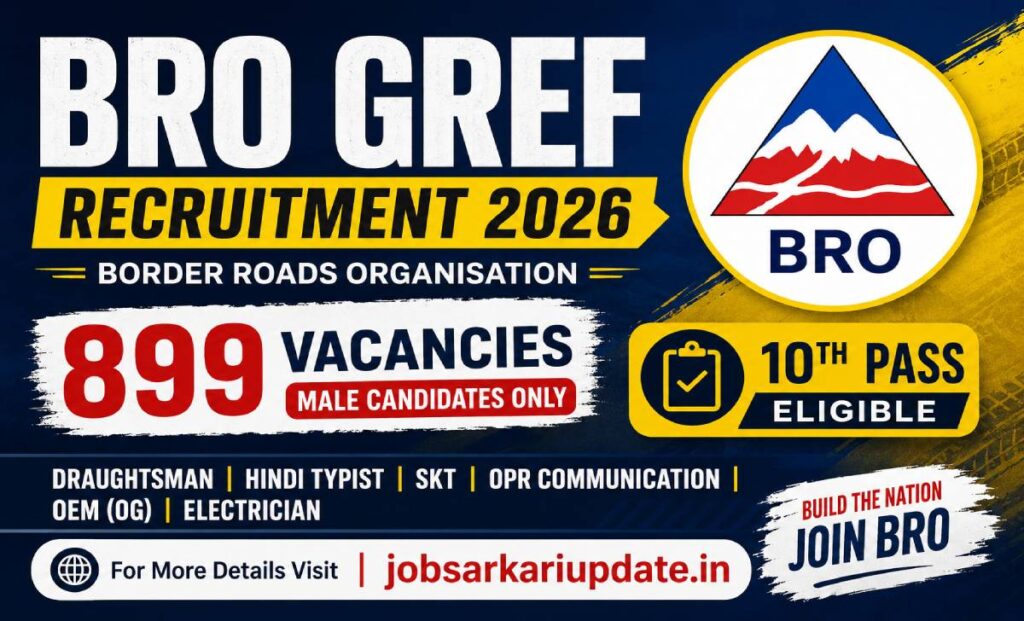 BRO GREF SKT Store Keeper Technical vacancy OBC 2026